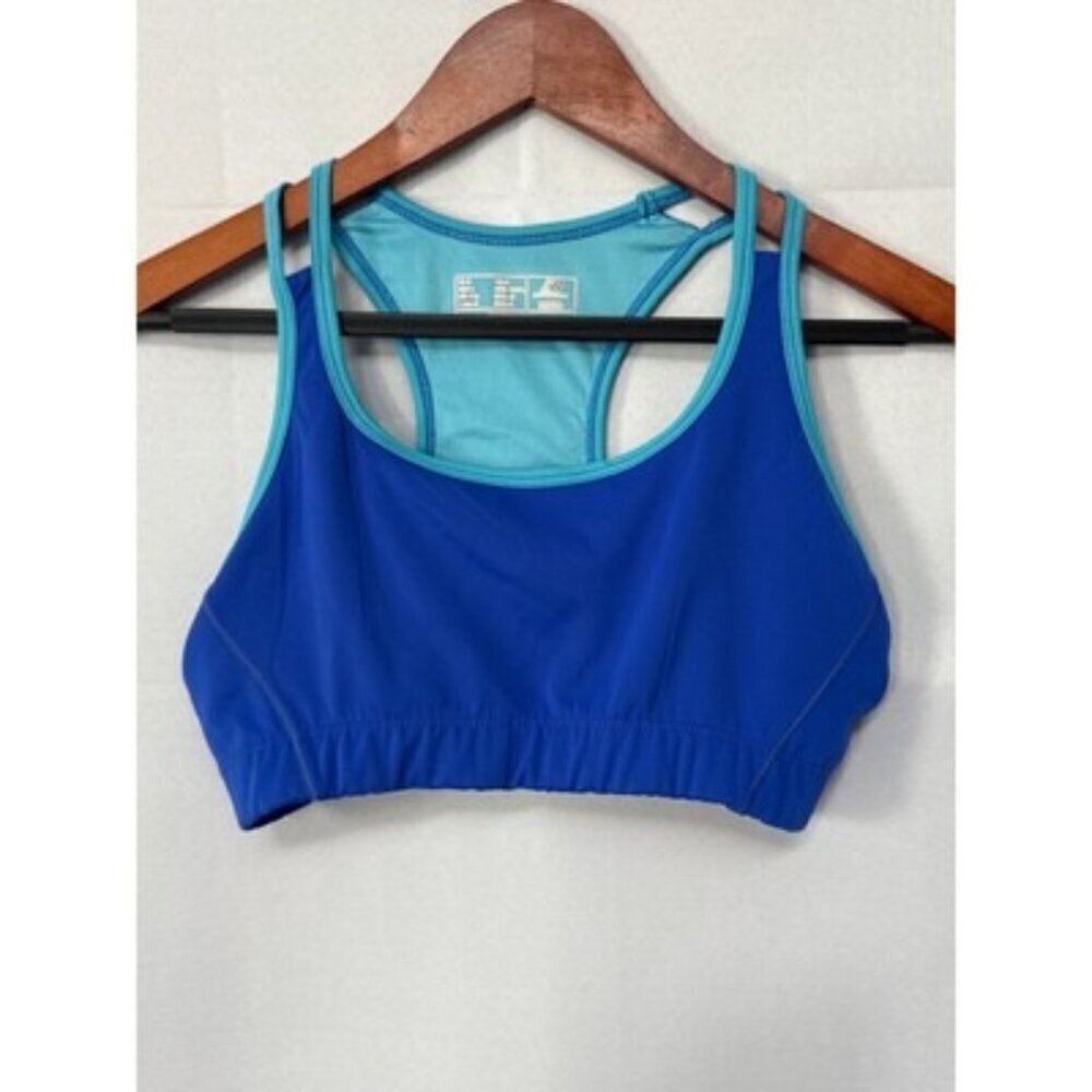 New Balance Womens Medium Sports Bra Blue Racerback